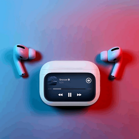 Airpods Pro With Touch Display – ANC and Transparency | Touch Volume Control Digital Screen Smooth Display Games | (color white)
