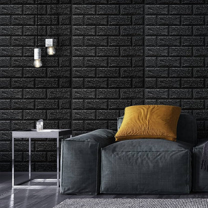 3D Brick Design Self-Adhesive Waterproof Foam Sheet 3D PE Foam Wallpaper