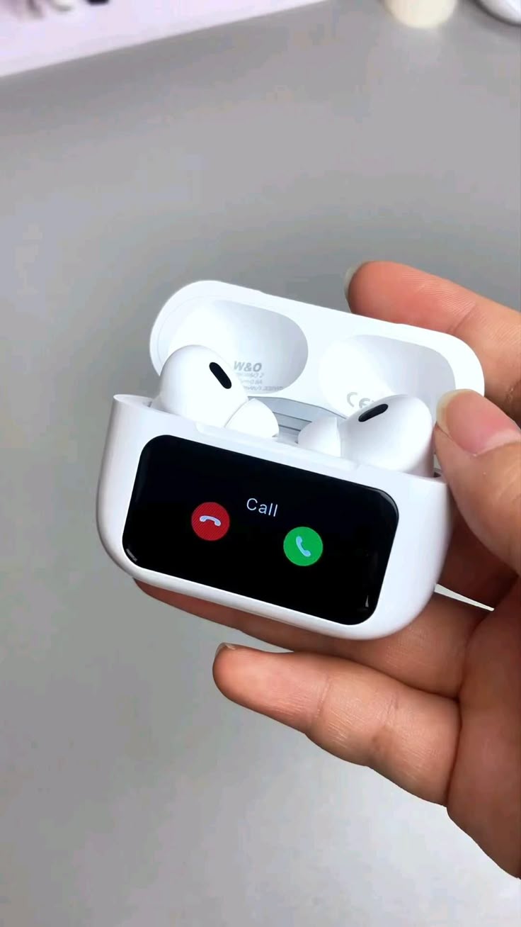 Airpods Pro With Touch Display – ANC and Transparency | Touch Volume Control Digital Screen Smooth Display Games | (color white)
