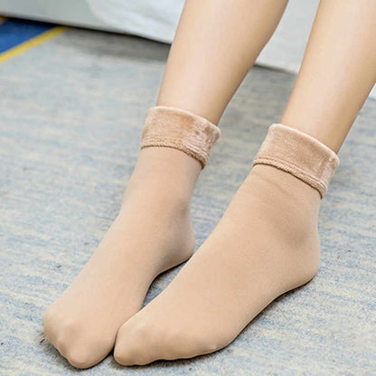 2 Pairs Ladies Velvet Cashmere Warm Socks For Ladies– Thick Wool Socks for Autumn, Winter, Spring